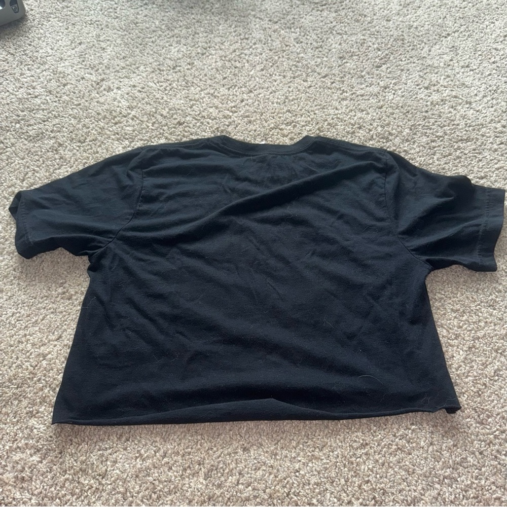 St. Patrick's Day "Bad and Boozy" Cropped Tee - Black, Medium - Picture 3 of 3